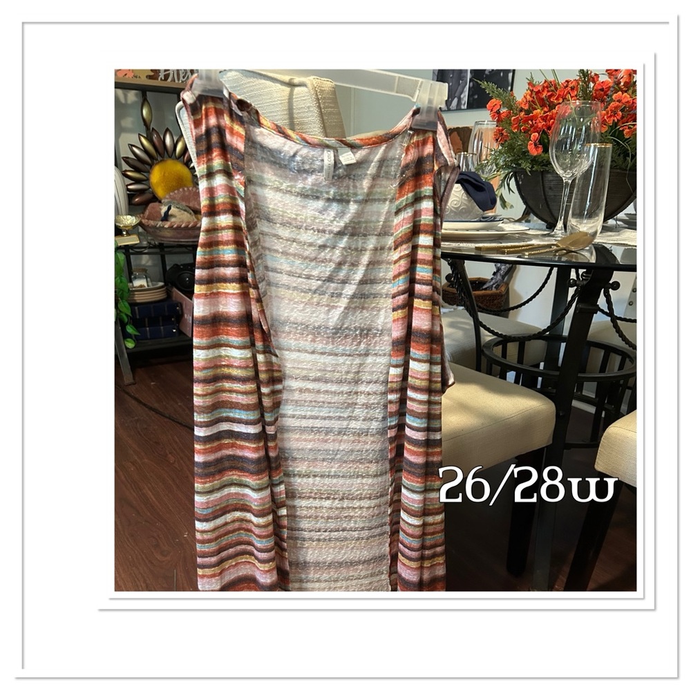 Cato Colorful Striped Maxi Skirt